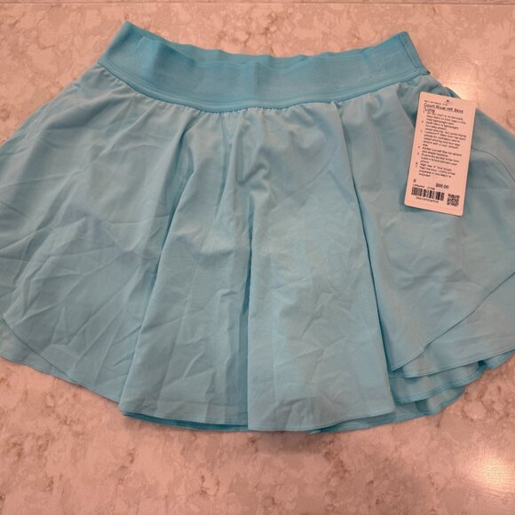 BNWT Women's Lululemon Court Rival HR Skirt Long Cyan Blue Size 8 - Picture 3 of 5